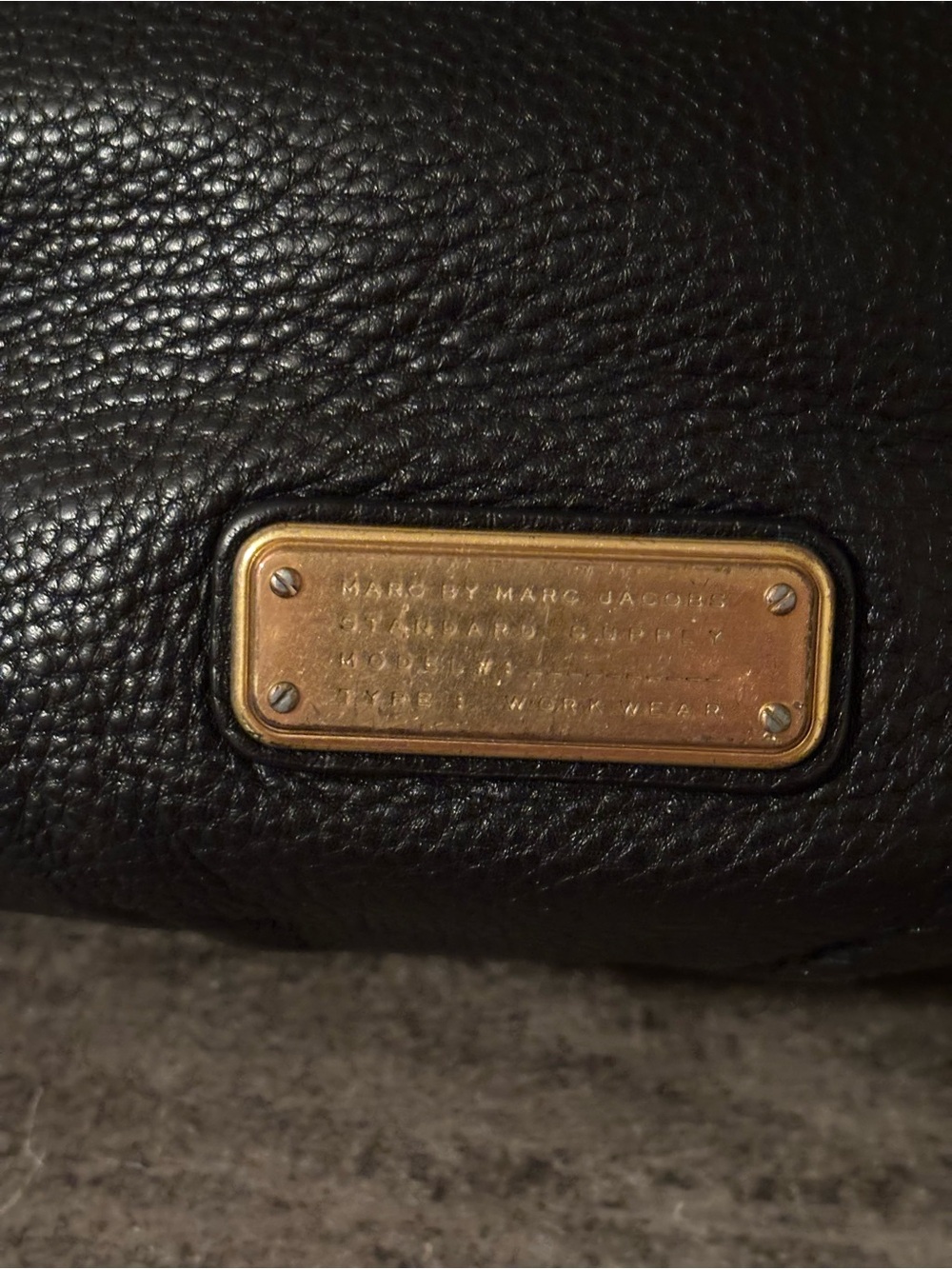 MARC JACOBS BLACK PEBBLED Leather Shoulder Hobo Bag - Classic Elegant Style - Picture 2 of 9